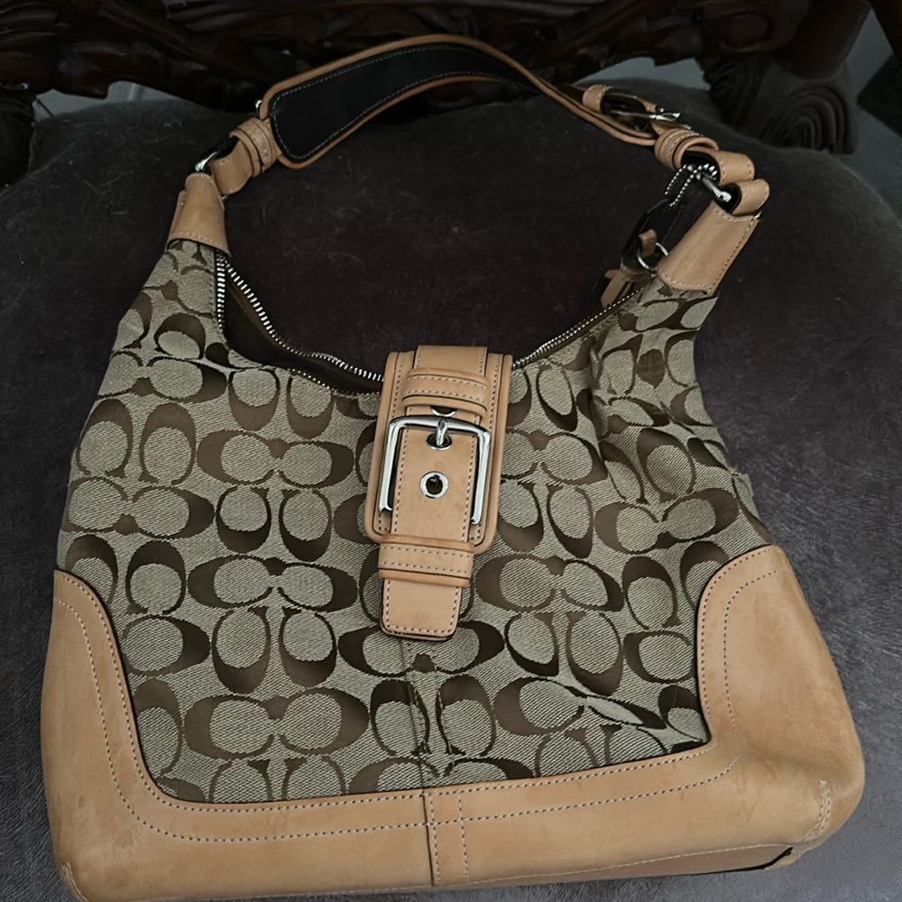 Coach monogram with leather